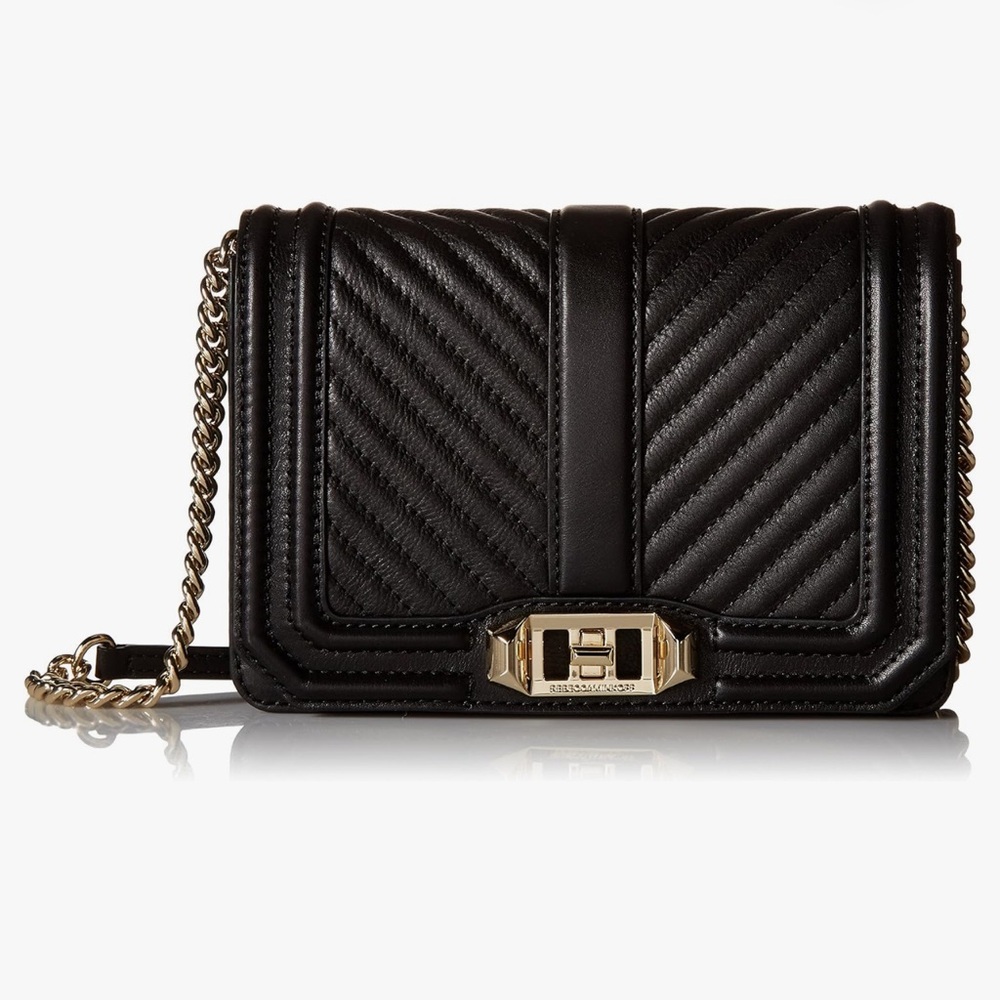 Rebecca Minkoff Chevron Quilted Small Love Cross-Body Bag
